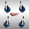 Service Caster 5 Inch 316SS Solid Poly Swivel 1 Inch Expanding Stem Caster Brake SCC, 2PK SCC-SS316EX20S514-SPUS-2-TLB-2-1 - alternate 2